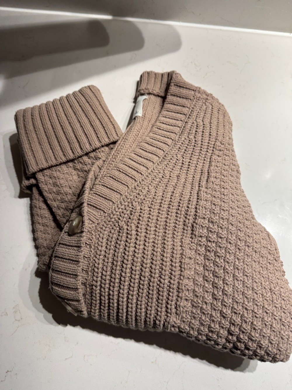 Abercrombie Brown Cuffed Cardigan Sweater